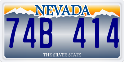 NV license plate 74B414