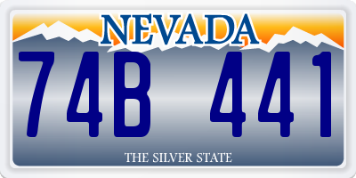 NV license plate 74B441