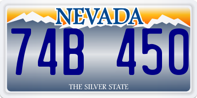 NV license plate 74B450