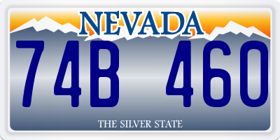 NV license plate 74B460
