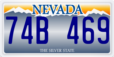 NV license plate 74B469