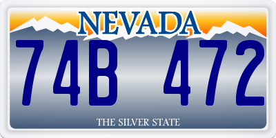 NV license plate 74B472