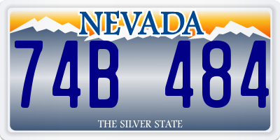 NV license plate 74B484