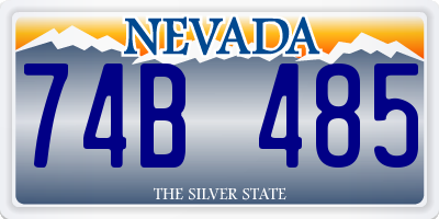 NV license plate 74B485