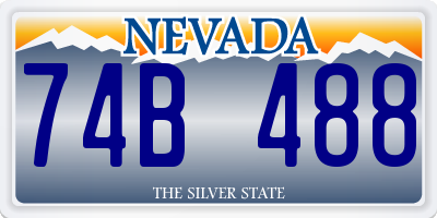 NV license plate 74B488