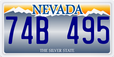 NV license plate 74B495