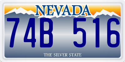 NV license plate 74B516