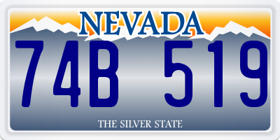 NV license plate 74B519