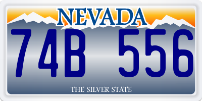 NV license plate 74B556