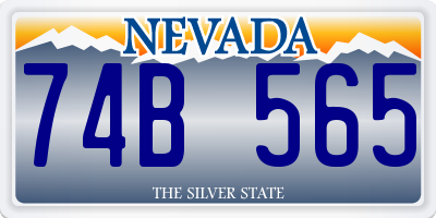 NV license plate 74B565