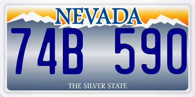 NV license plate 74B590
