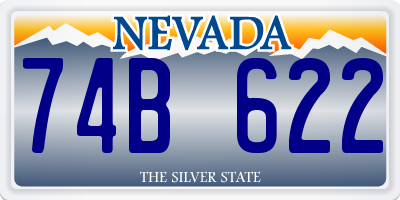 NV license plate 74B622