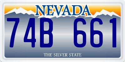 NV license plate 74B661