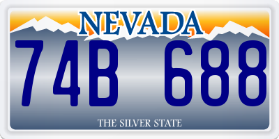 NV license plate 74B688