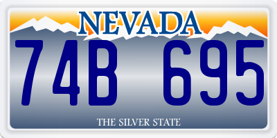 NV license plate 74B695