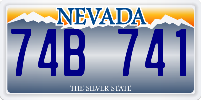 NV license plate 74B741