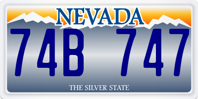 NV license plate 74B747