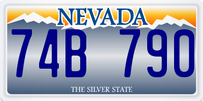 NV license plate 74B790