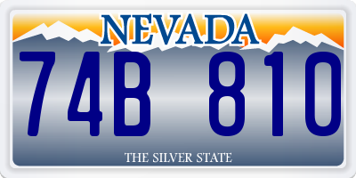 NV license plate 74B810