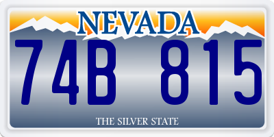 NV license plate 74B815