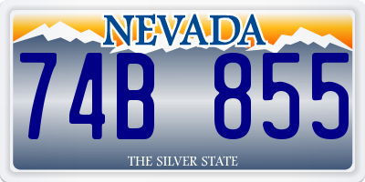 NV license plate 74B855