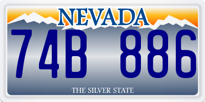 NV license plate 74B886