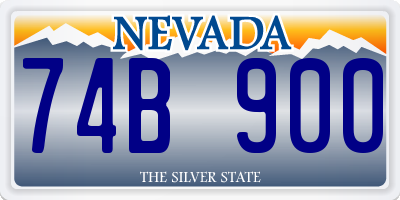 NV license plate 74B900