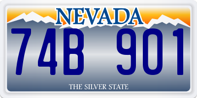 NV license plate 74B901