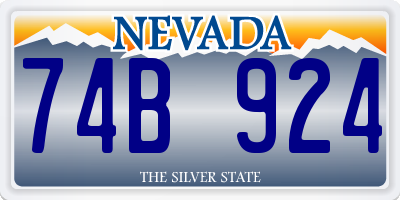 NV license plate 74B924