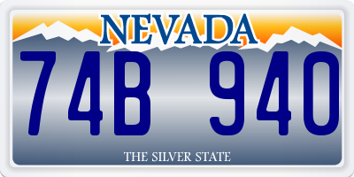 NV license plate 74B940