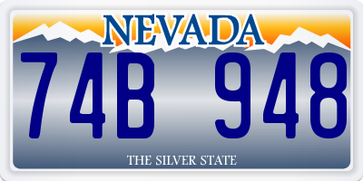 NV license plate 74B948