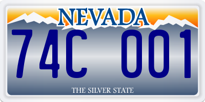 NV license plate 74C001