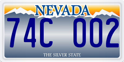 NV license plate 74C002