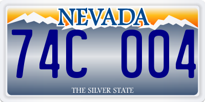 NV license plate 74C004