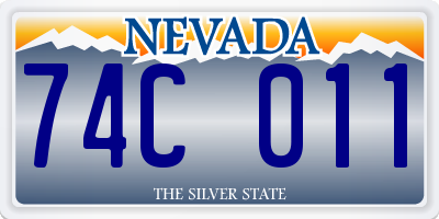 NV license plate 74C011
