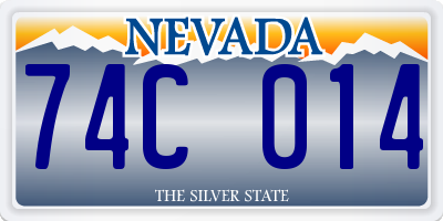 NV license plate 74C014