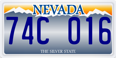 NV license plate 74C016