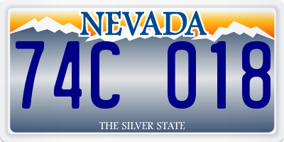 NV license plate 74C018