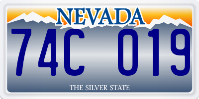 NV license plate 74C019