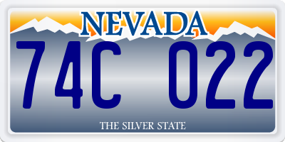 NV license plate 74C022