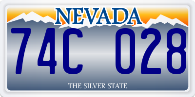 NV license plate 74C028