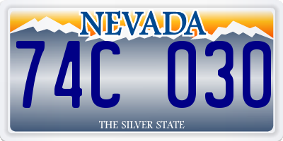 NV license plate 74C030