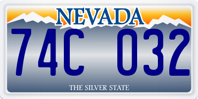NV license plate 74C032