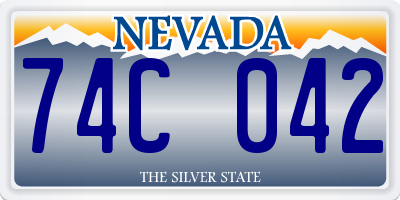 NV license plate 74C042