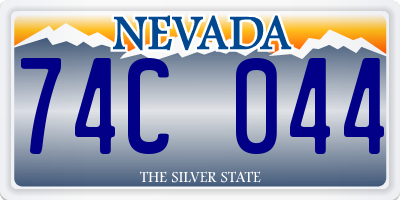 NV license plate 74C044