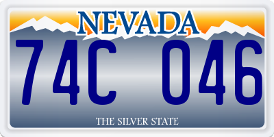 NV license plate 74C046