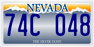 NV license plate 74C048