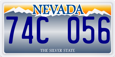 NV license plate 74C056