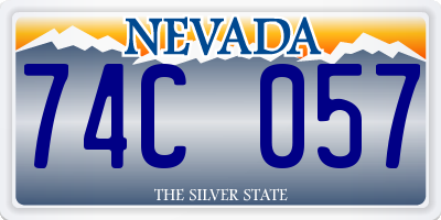NV license plate 74C057