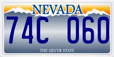 NV license plate 74C060